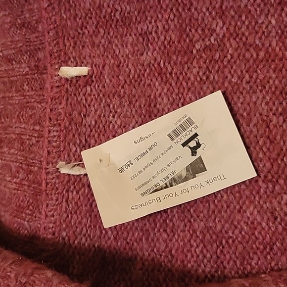 𝅺Upcycled Crop Boho Hippie Sweater Cardigan Jelbel NWT sz M/L - Picture 5 of 6